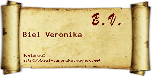 Biel Veronika névjegykártya